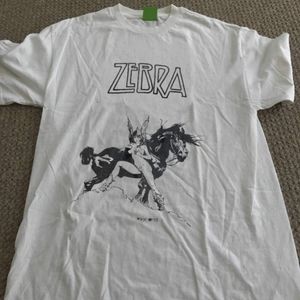 1979 Vintage Untru 70s Zebra Rock N Roll Band Ringer Shirt NWOT